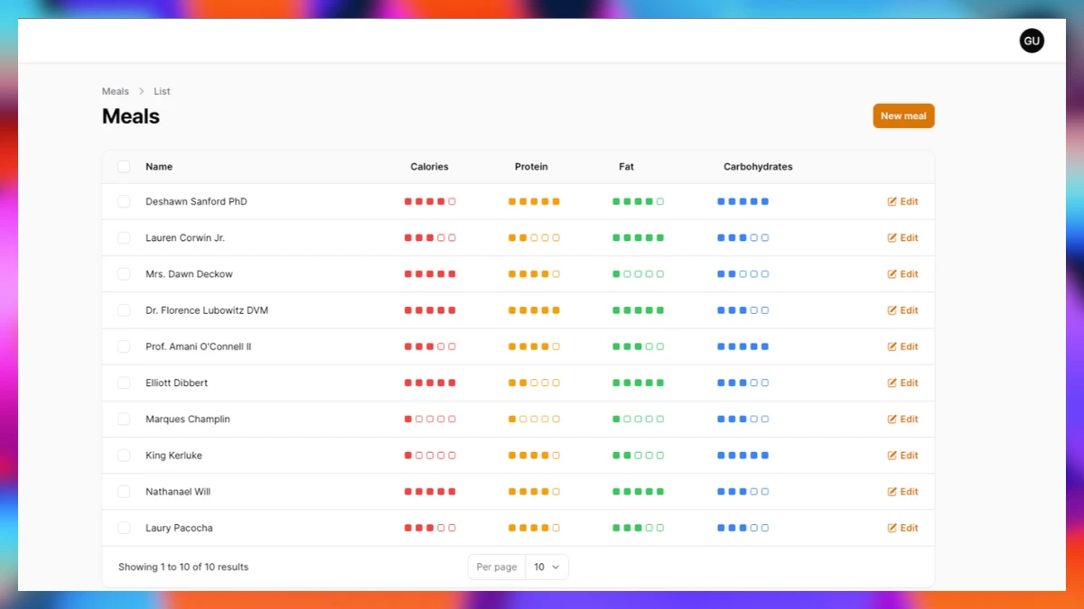 Filament Rating Tool